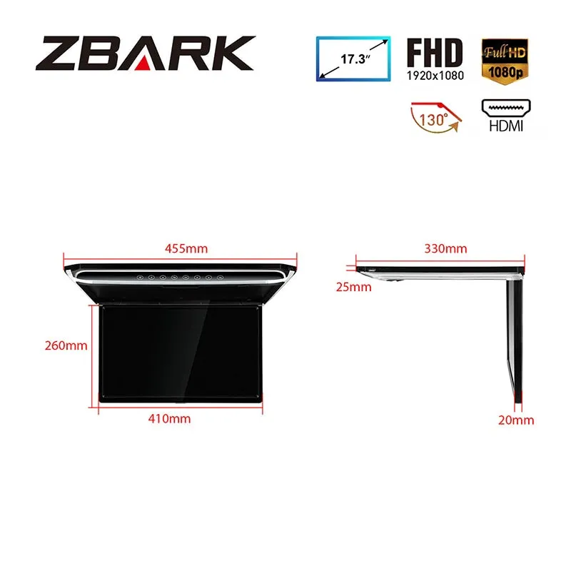 Thin Wide Screen Ceiling Mounted