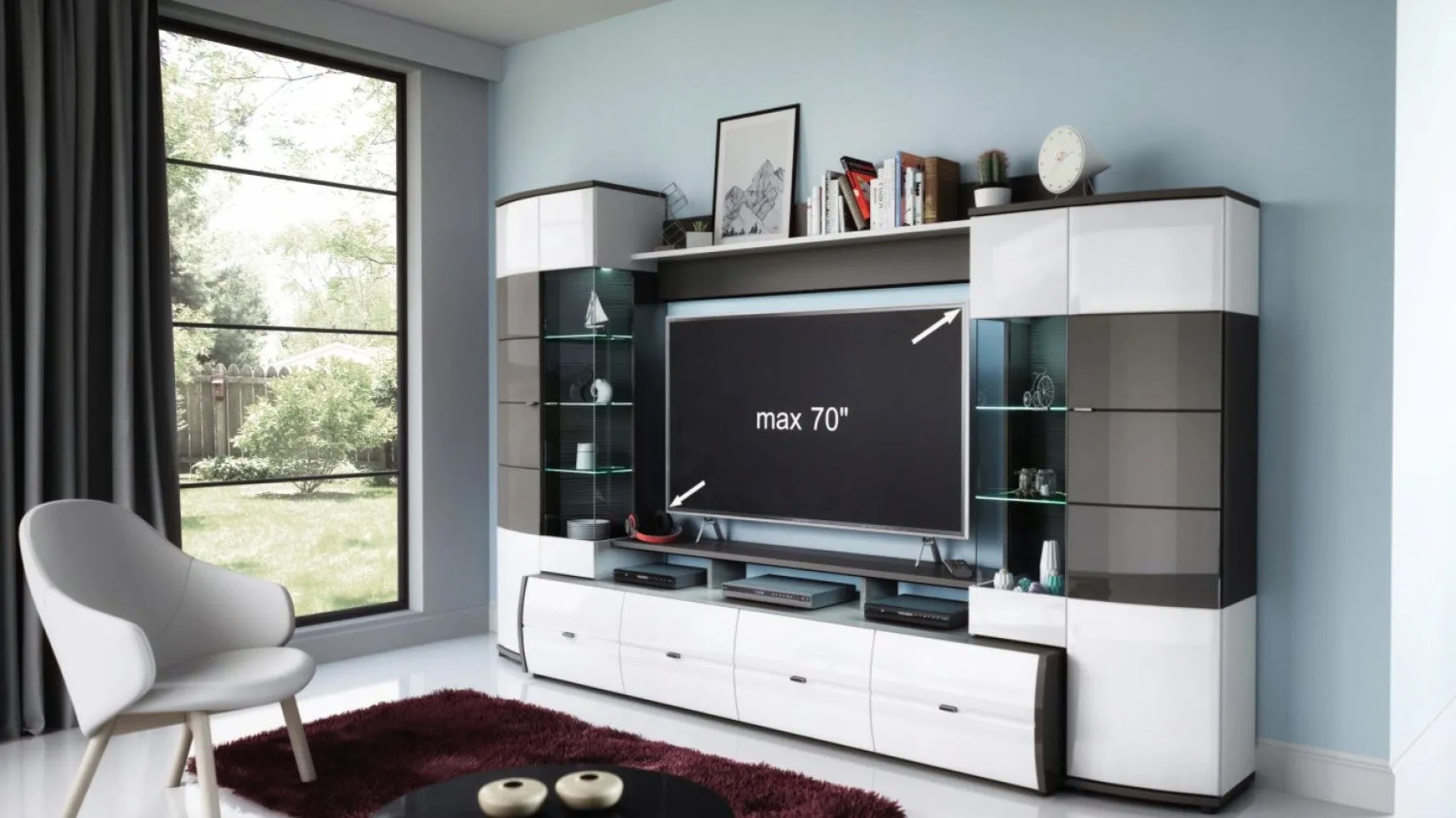 Trendy Entertainment Unit For TVs Up To 70"