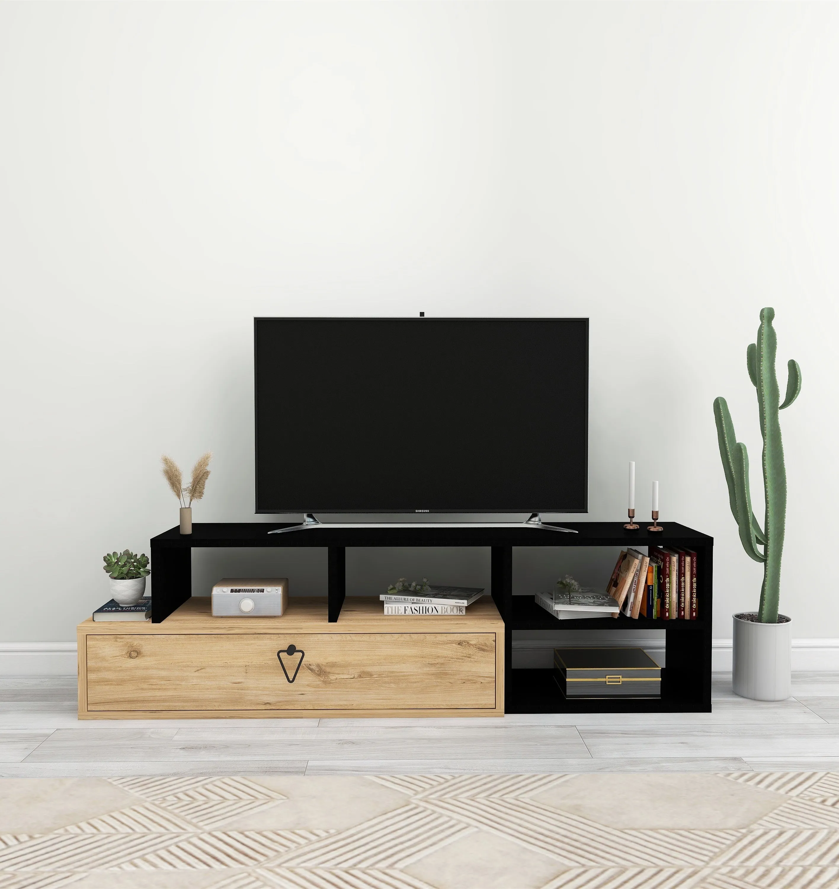 TV Stand with Shelves Adjustable TV Stand Mercury