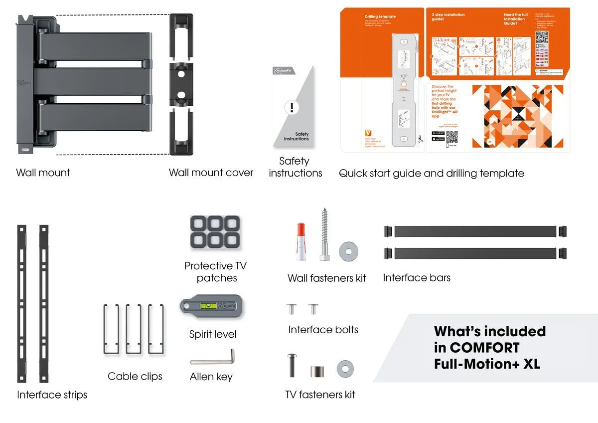 TVM 3845 Full-Motion TV Wall Mount