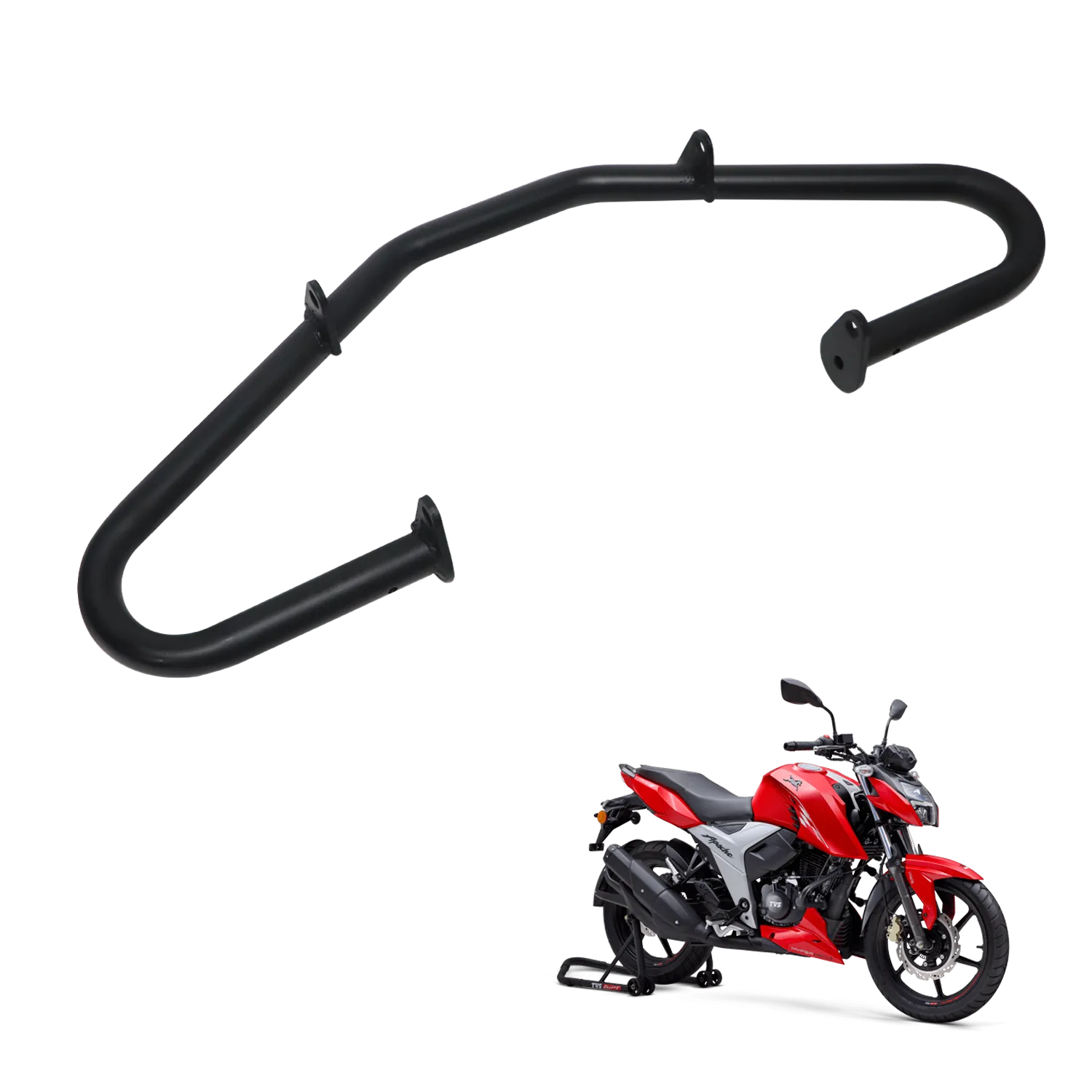 TVS Crash Guard Comp Apache Refresh - Heavy-Duty Protection for Safe Riding