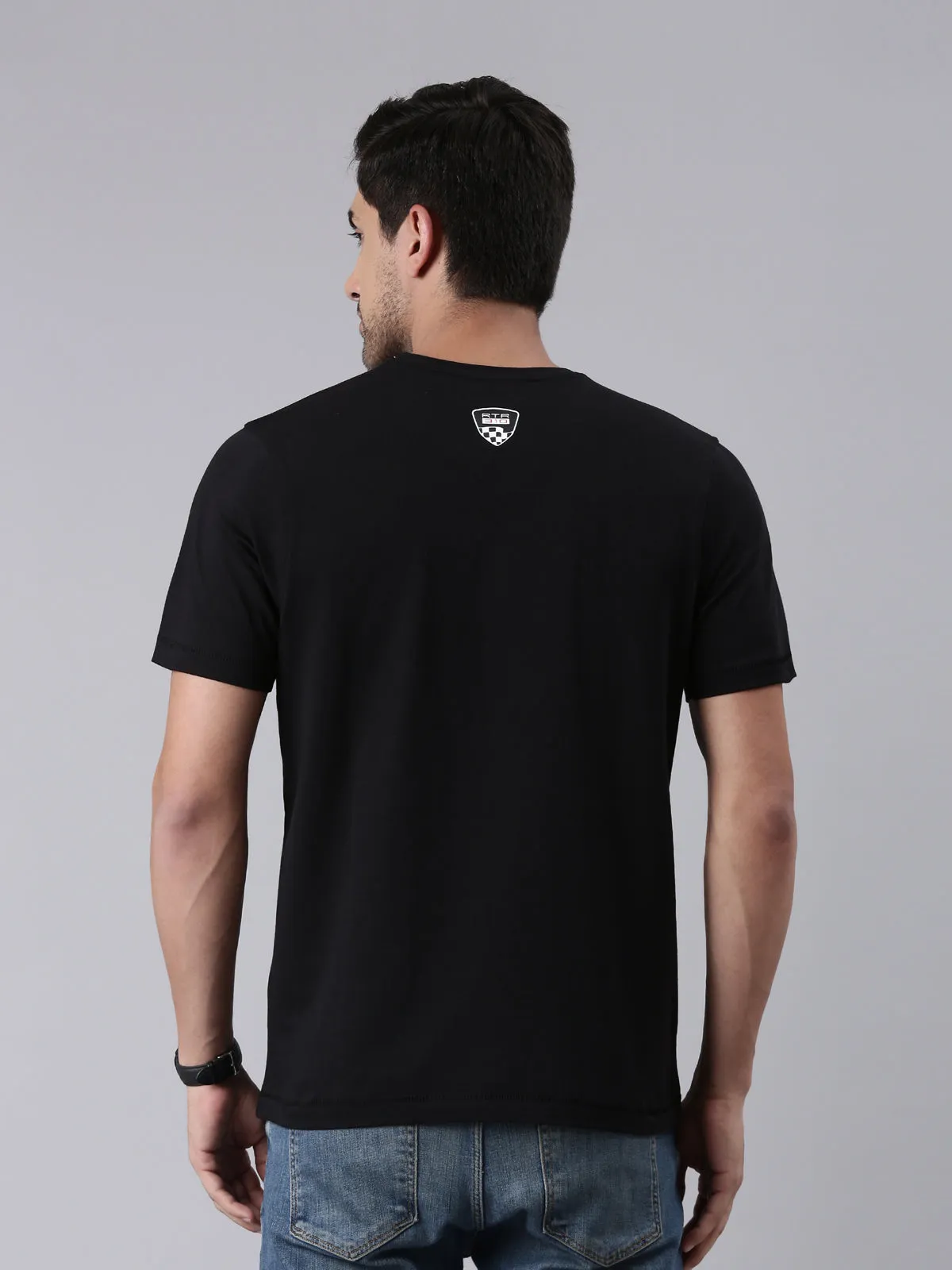 TVS Racing Arsenal Black RTR Crew neck T Shirt