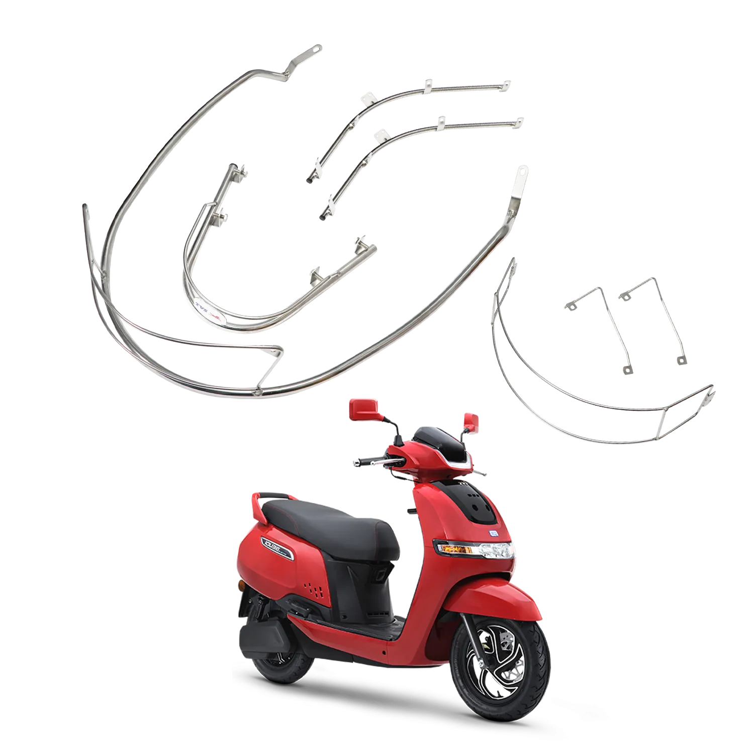 TVS Scooter Guard Kit for IQUBE | Enhanced Protection and Durability – Comprehensive Front, Side, and Rear Guards for Superior Safety and Style
