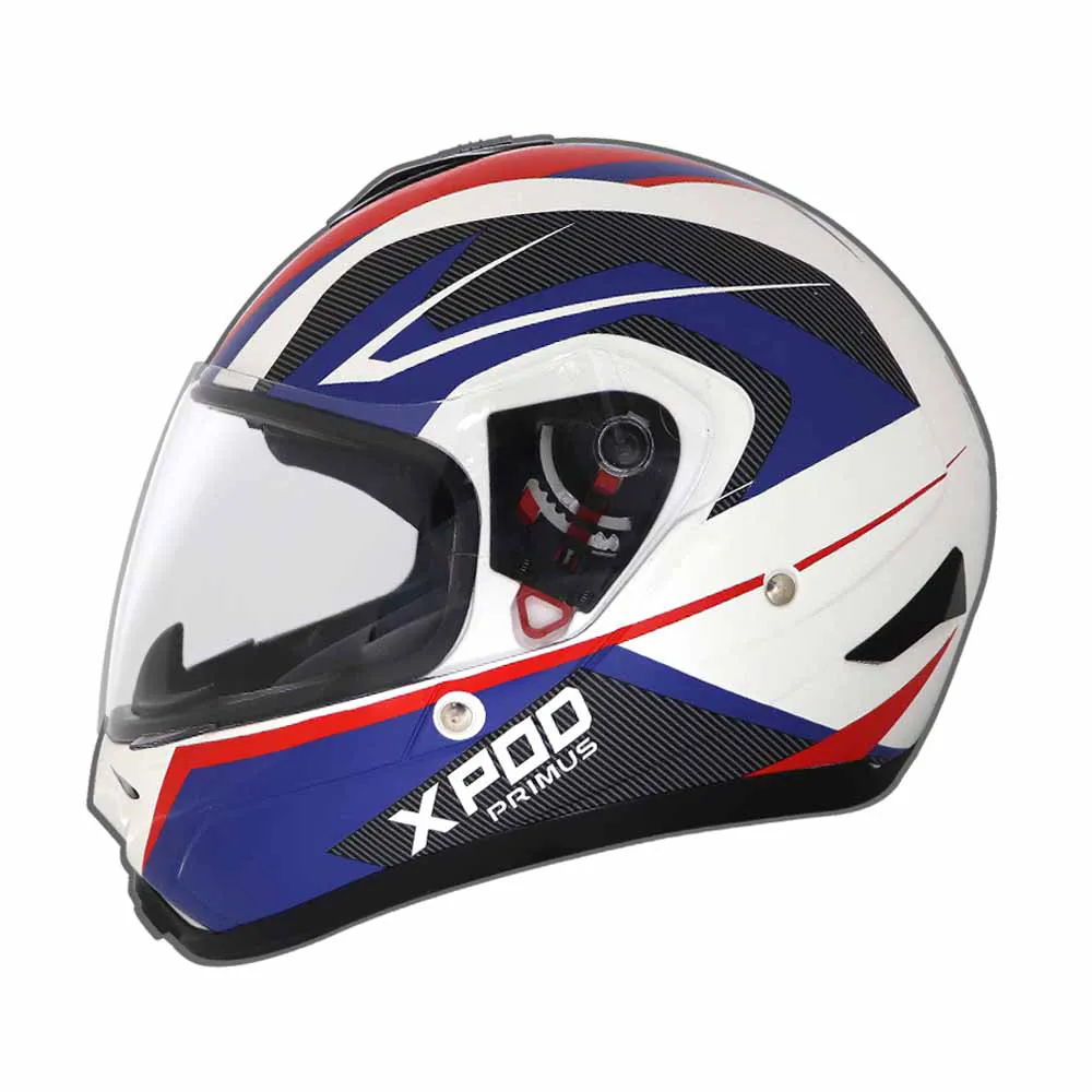TVS XPOD Primus Helmet for Men- ISI & DOT Certified, EPS Impact Absorption, Quick Release Strap – Premium Bike Helmet for Safety & Comfort (Blue)
