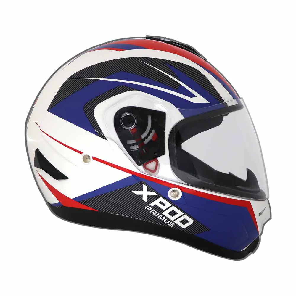 TVS XPOD Primus Helmet for Men- ISI & DOT Certified, EPS Impact Absorption, Quick Release Strap – Premium Bike Helmet for Safety & Comfort (Blue)