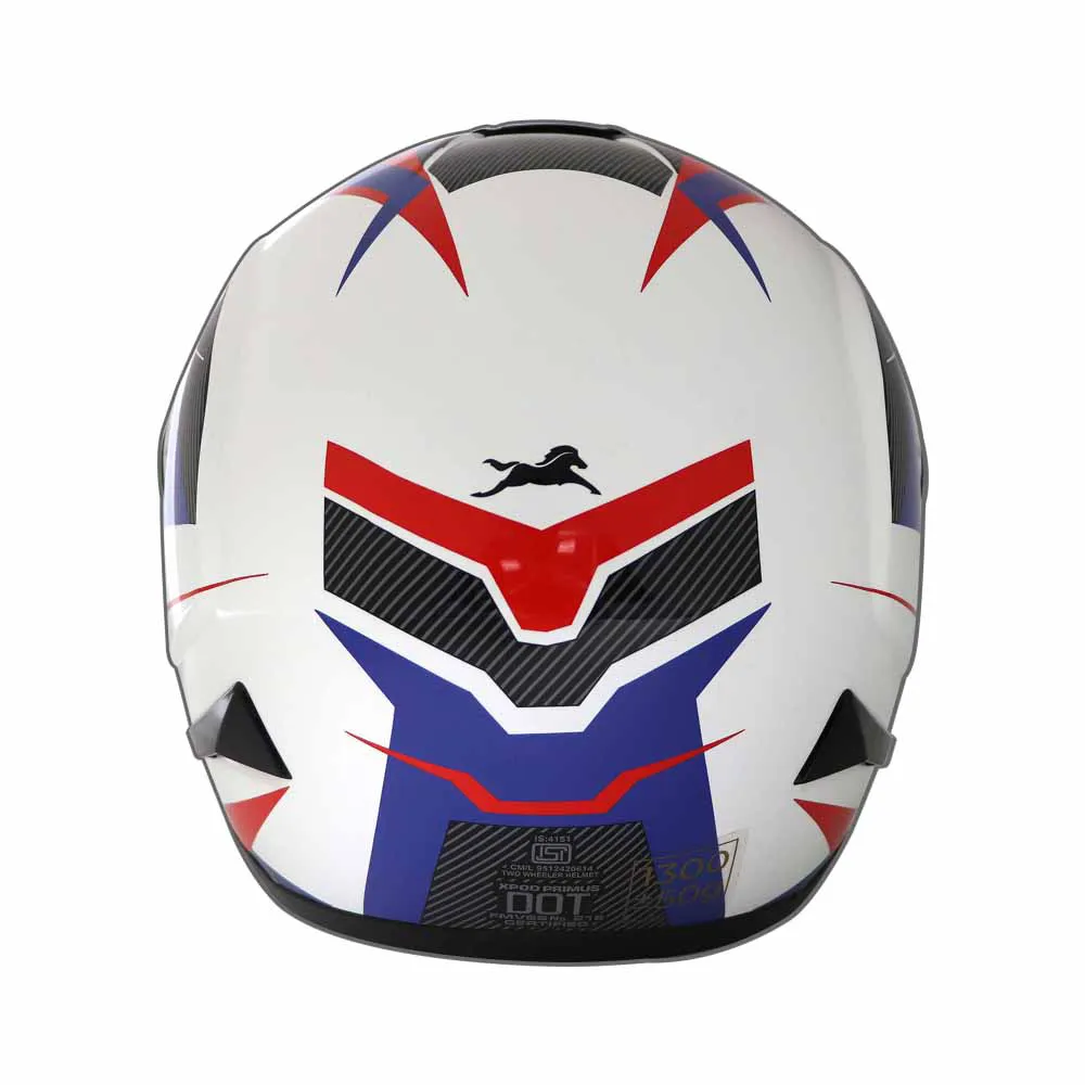 TVS XPOD Primus Helmet for Men- ISI & DOT Certified, EPS Impact Absorption, Quick Release Strap – Premium Bike Helmet for Safety & Comfort (Blue)