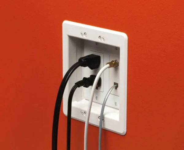 Two/Three Gang Recessed TV Box for Power and Low Voltage