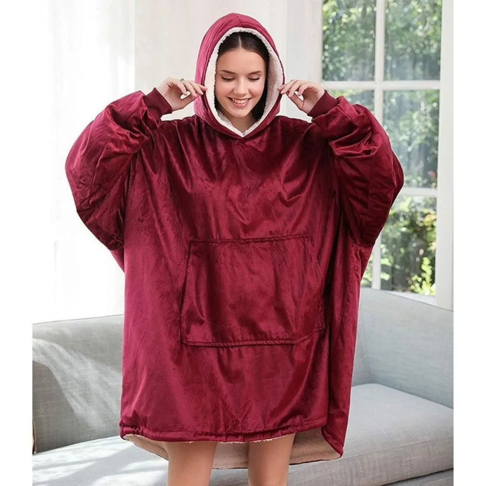 Unisex Oversized Sherpa Wearable Blanket