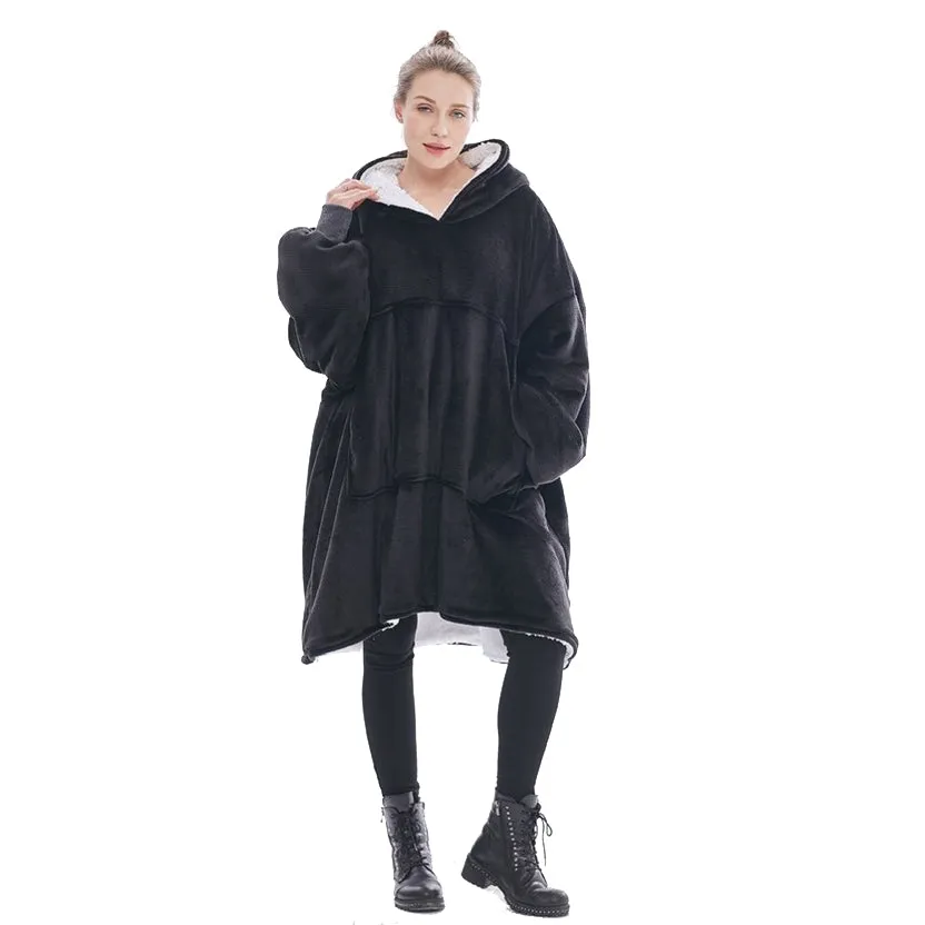Unisex Oversized Sherpa Wearable Blanket