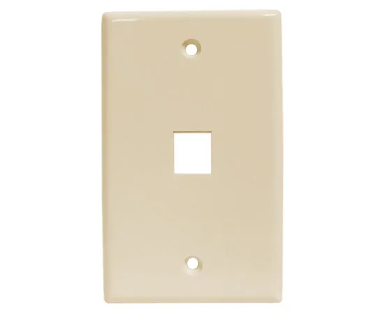 Universal Wall Plates, - 1, 2, 3, 4, and 6 Ports - Almond, Ivory, White
