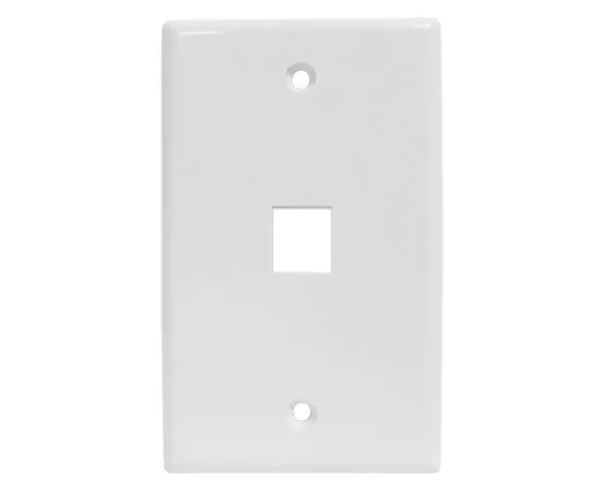 Universal Wall Plates, - 1, 2, 3, 4, and 6 Ports - Almond, Ivory, White