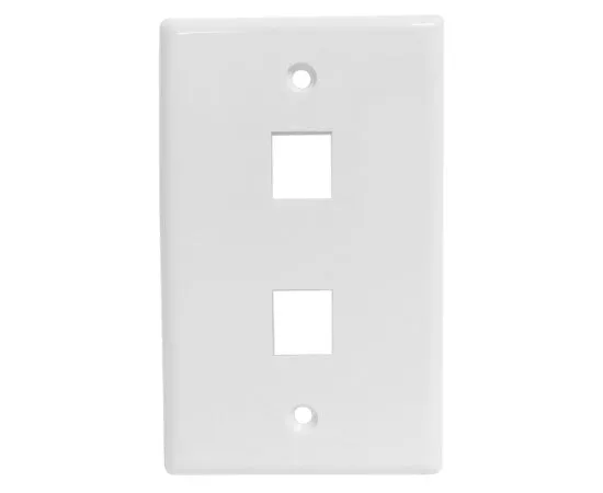 Universal Wall Plates, - 1, 2, 3, 4, and 6 Ports - Almond, Ivory, White