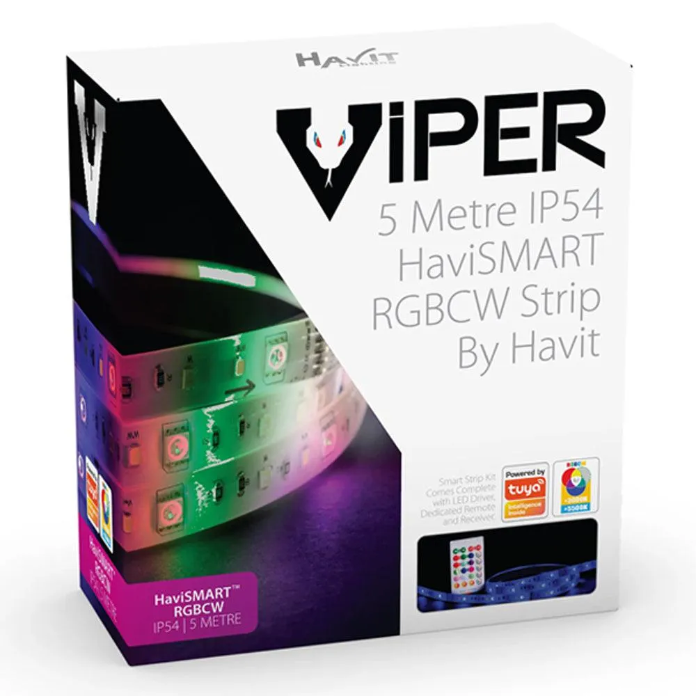 VIPER HaviSMART RGBCW LED Strip Kit 7.2w 5m Havit Lighting - VPR9752IP54-72-5M