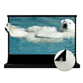 VIVIDSTORM Pearl White Cinema Plus Motorized Tension Floor Rising Projector screen