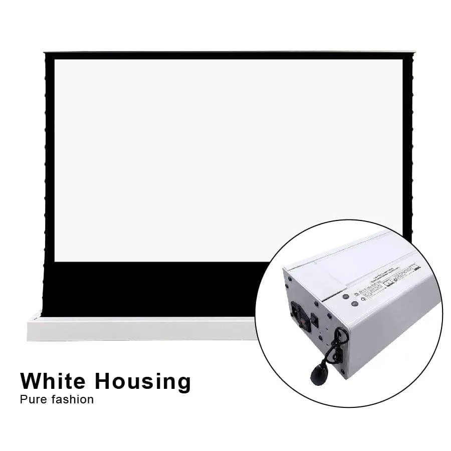 VIVIDSTORM S White Cinema Motorized Tension Floor Rising Projector screen