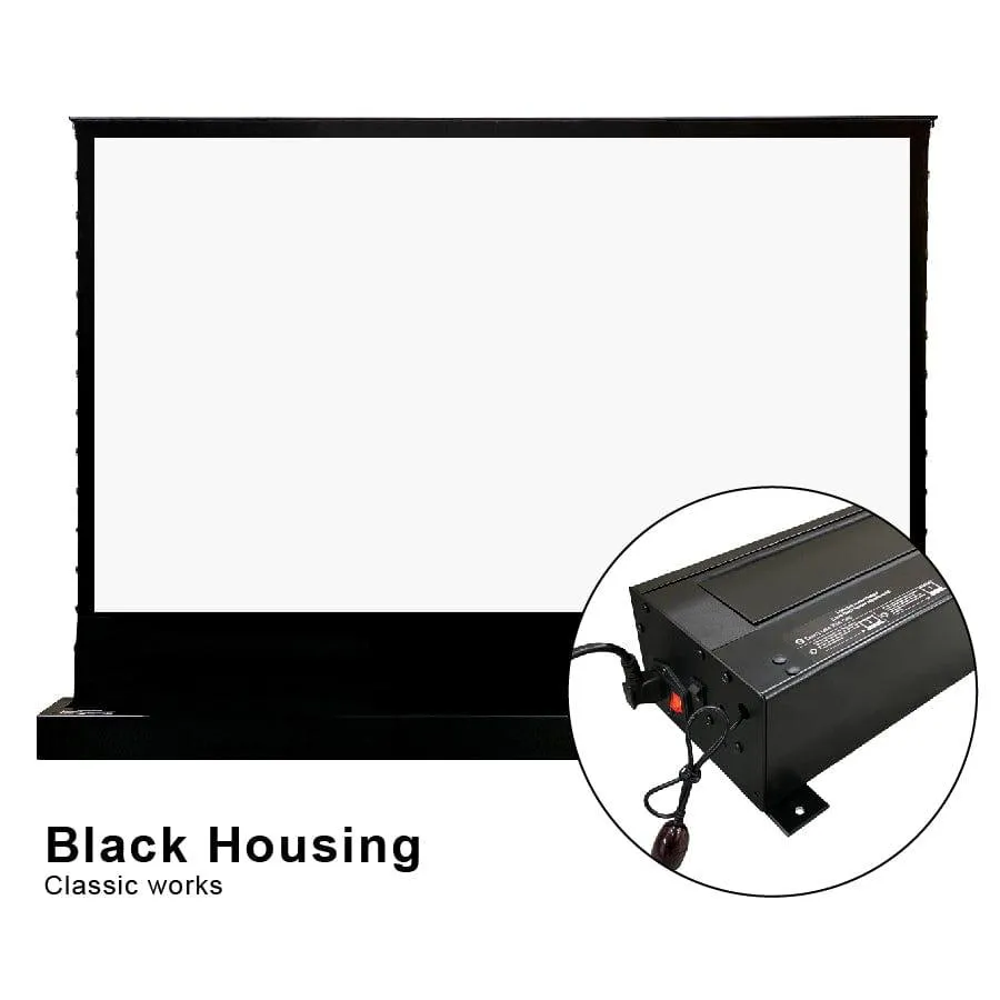 VIVIDSTORM S White Cinema Motorized Tension Floor Rising Projector screen