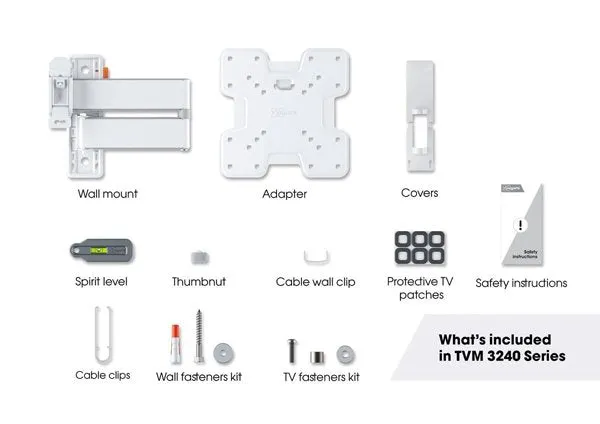 Vogels Comfort TVM 3245 Full-Motion TV Wall Mount for TVs from 19 to 43 inches White