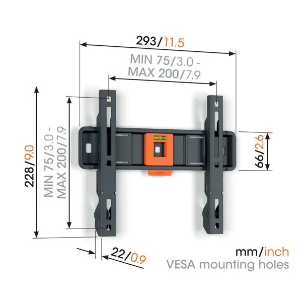Vogels Quick TVM 1205 Fixed TV Wall Mount for TVs from 19 to 50 inches