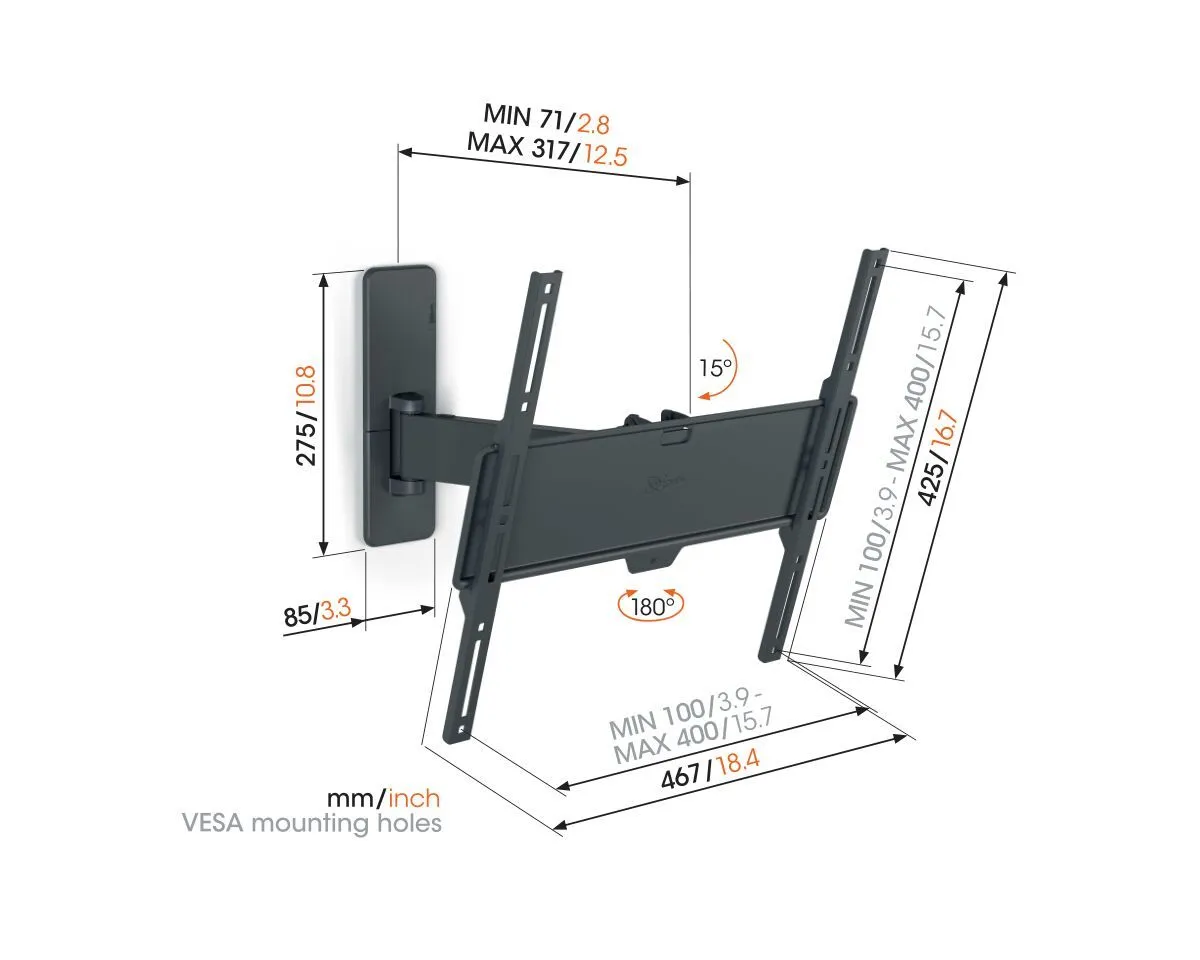 Vogels Quick TVM 1425 Full-Motion TV Wall Mount for TVs from 32 to 65 inches