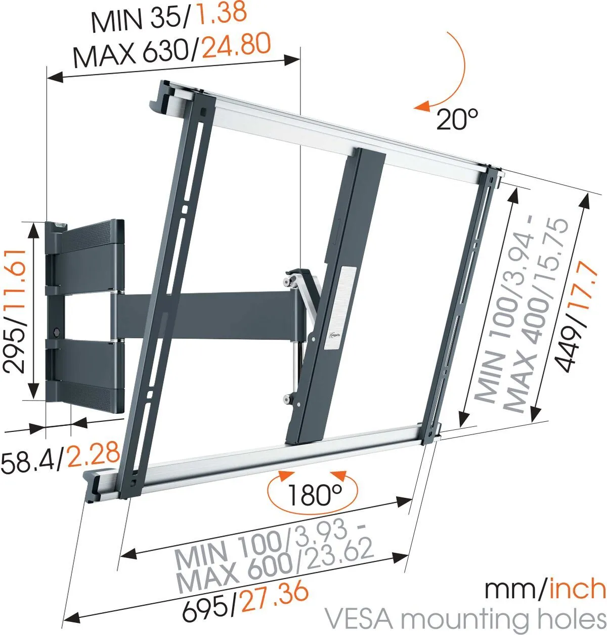 Vogels THIN 545 ExtraThin Full-Motion TV Wall Mount