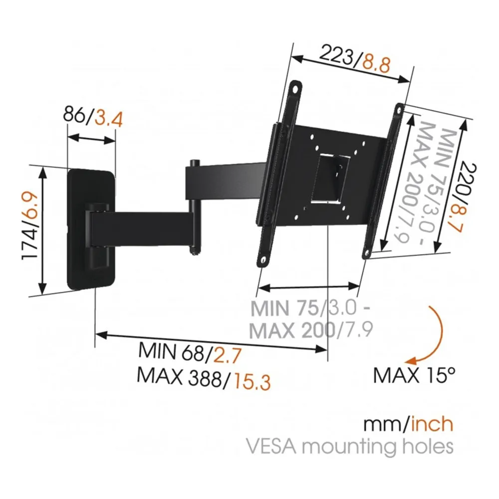 Vogels Wall Mount MA2040 19"-37''
