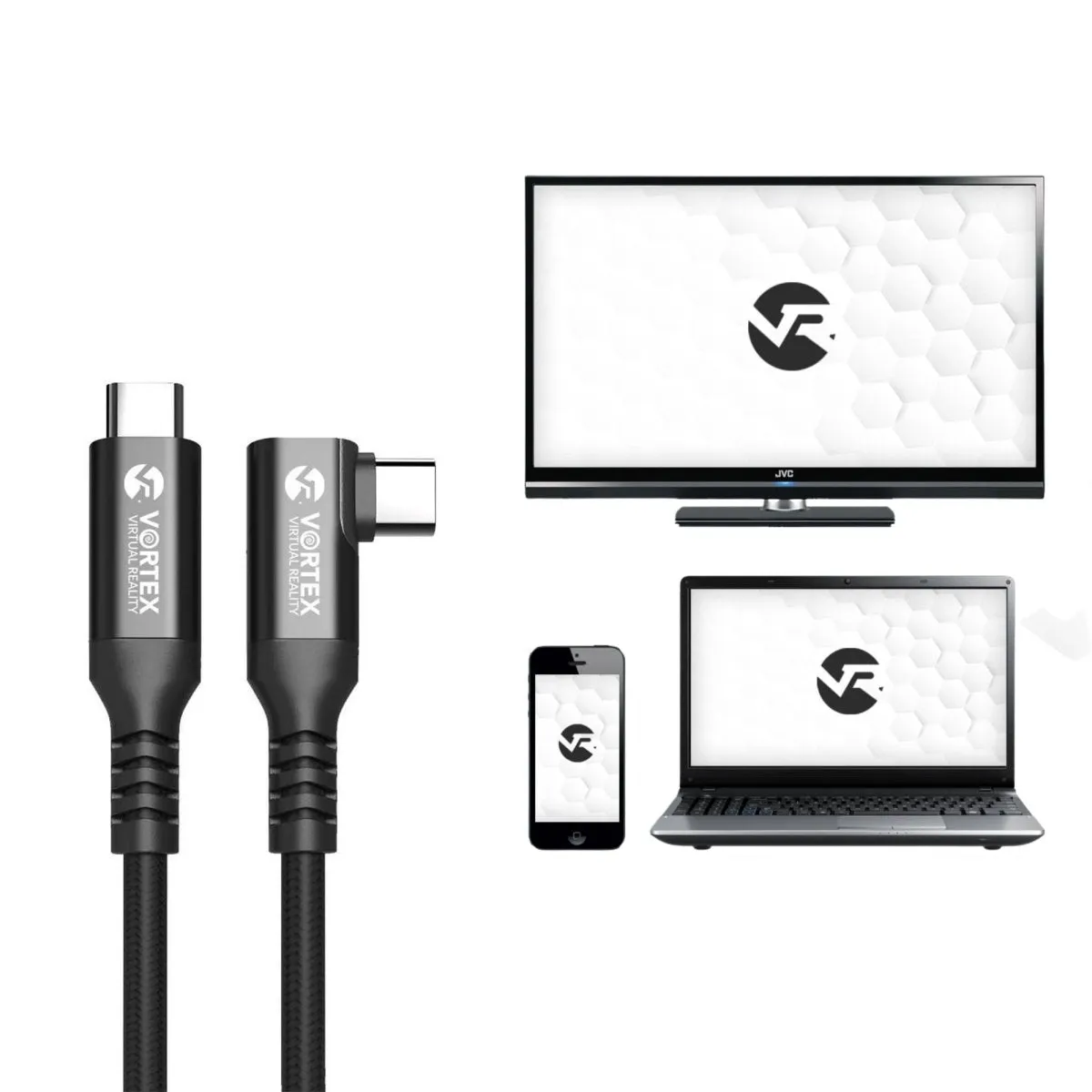 VortexVR cable 5m   Fastener | USB-C | for Quest 3 Quest 3S Quest 2