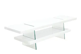 White TV Stand With Shelves- Model #5419