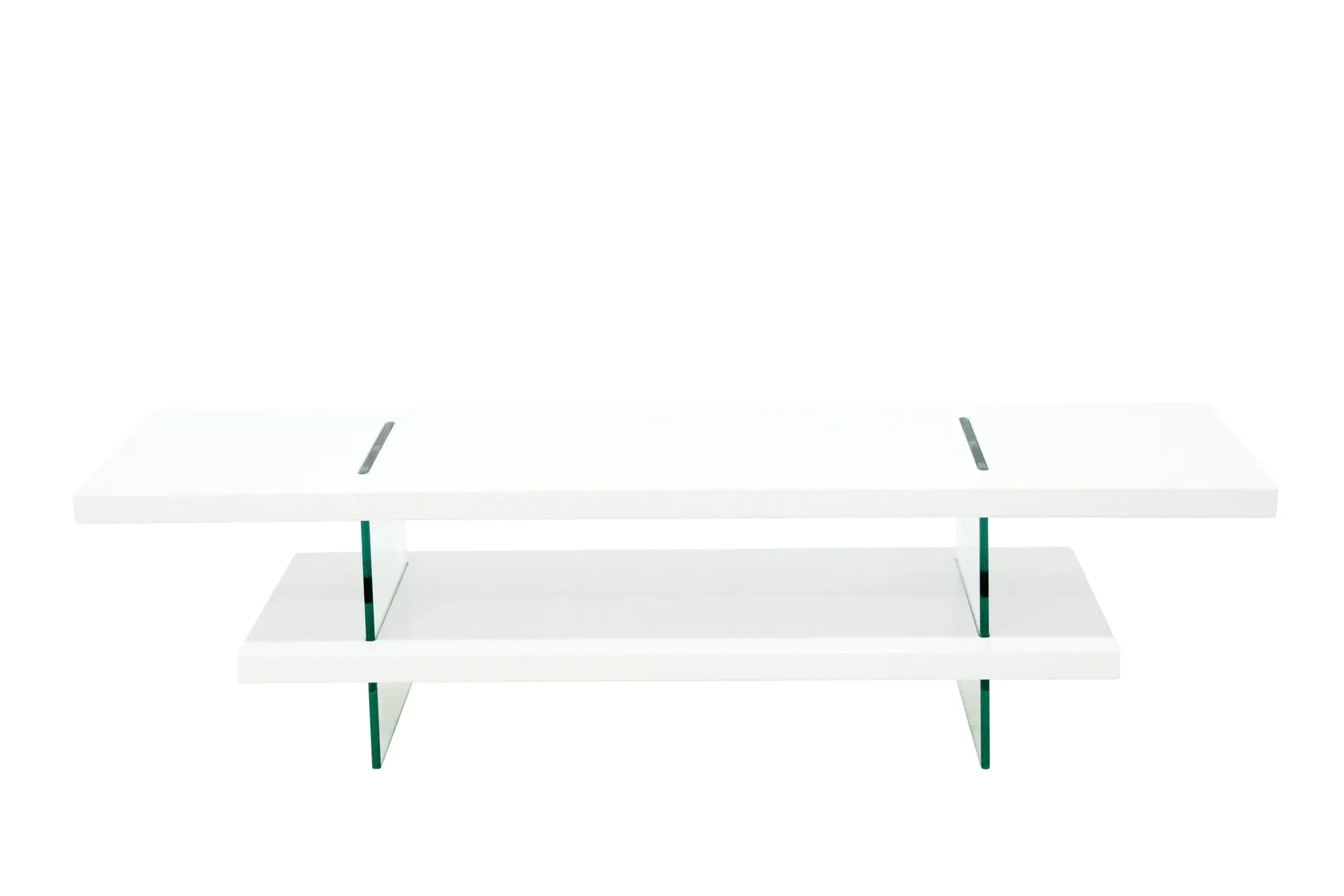 White TV Stand With Shelves- Model #5419