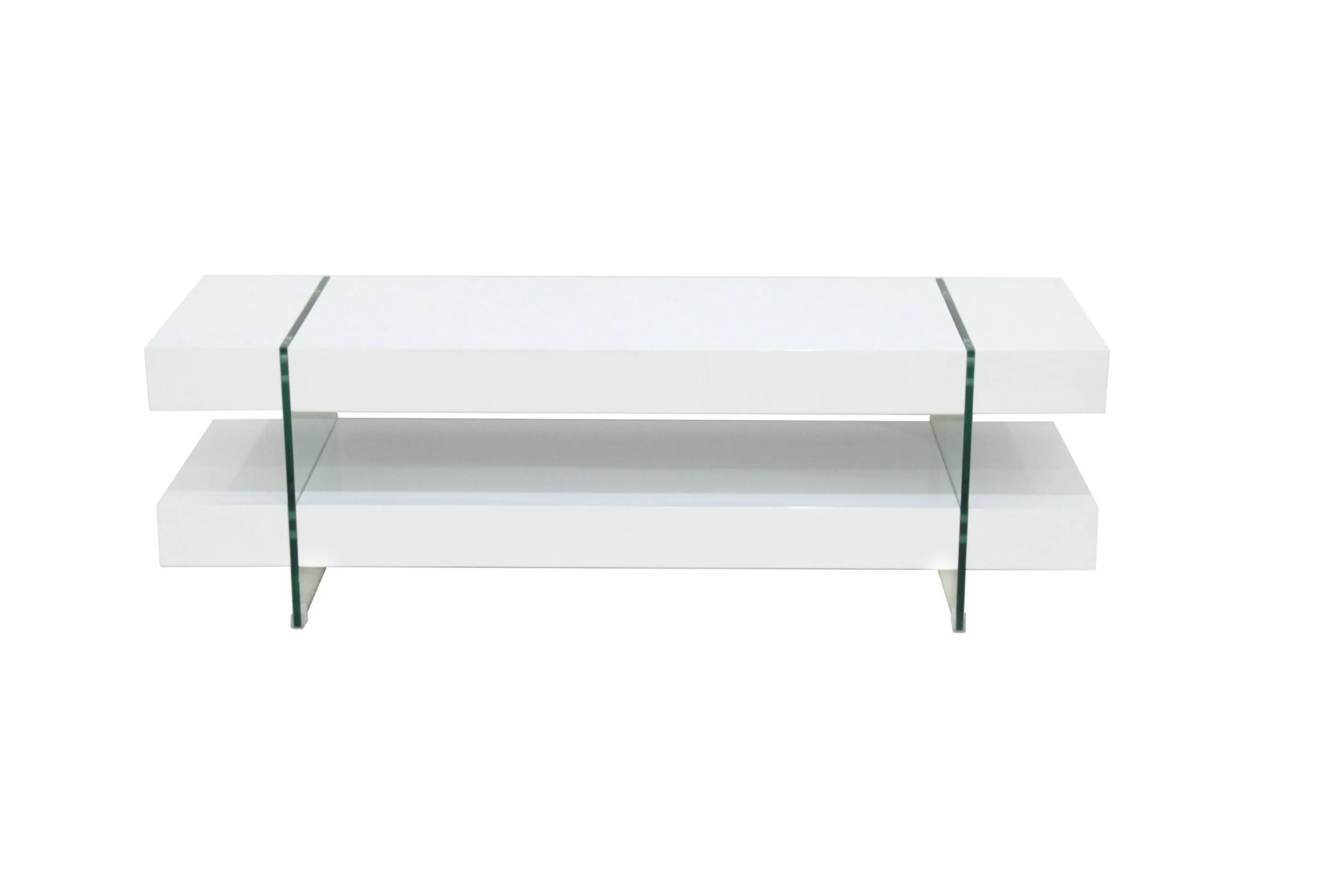 White TV Stand With Shelves- Model #5433