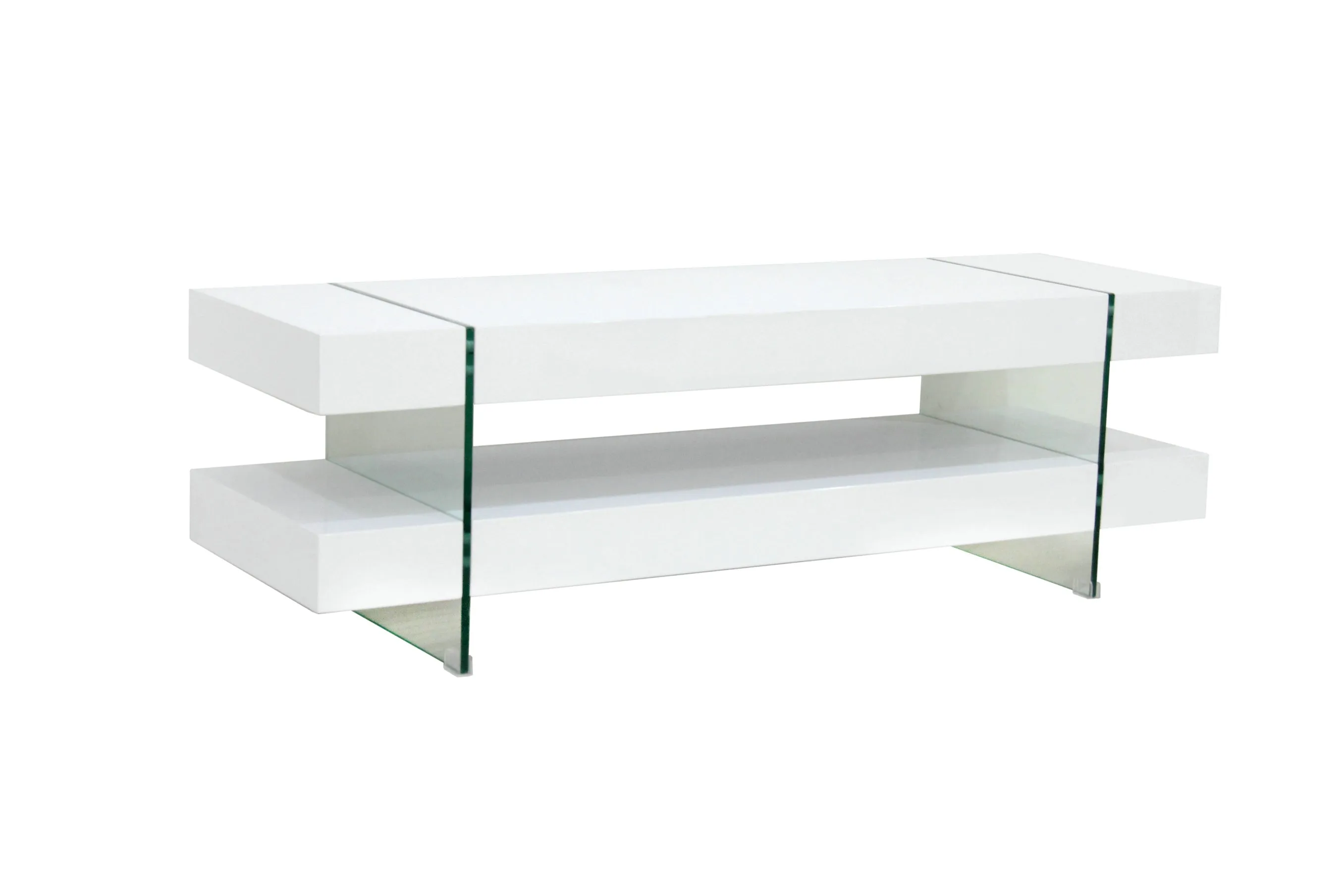 White TV Stand With Shelves- Model #5433
