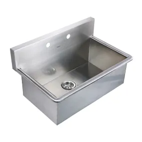Whitehaus WHNC3120 Noah's Collection Stainless Steel Commercial Drop-in or Wall Mount Utility Sink