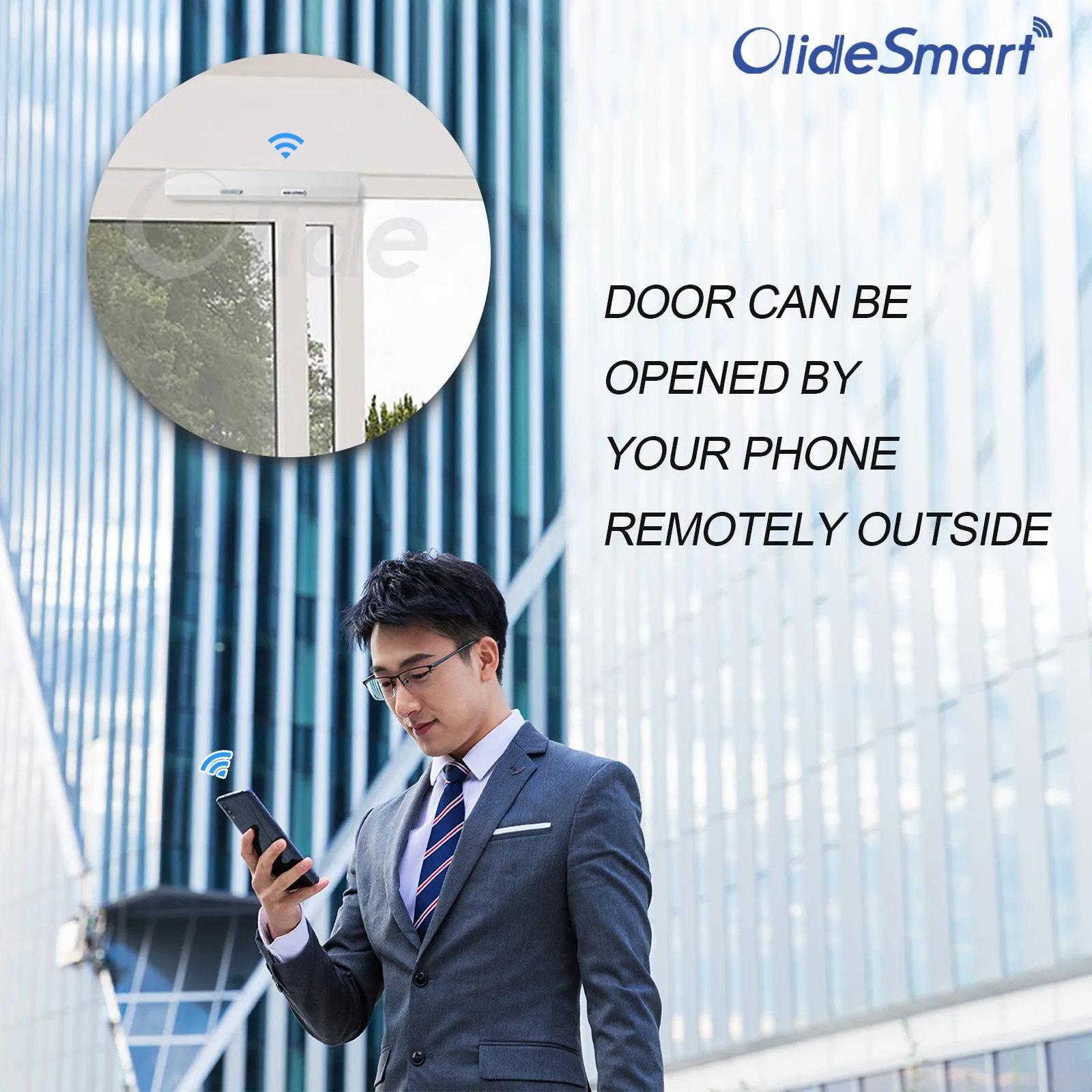 WiFi Pocket Electric Sliding Door Opener CASA1 with RF Remote, Smart Phone Control Door Closer