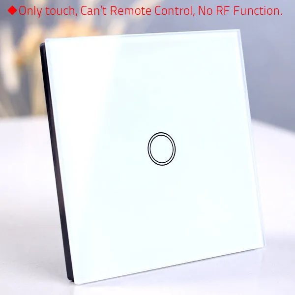 Wireless Wall Light switch touch EU Standard Smart light Switch, 130-240V 1234 Gang Glass Panel Remote Control Touch wall Switch