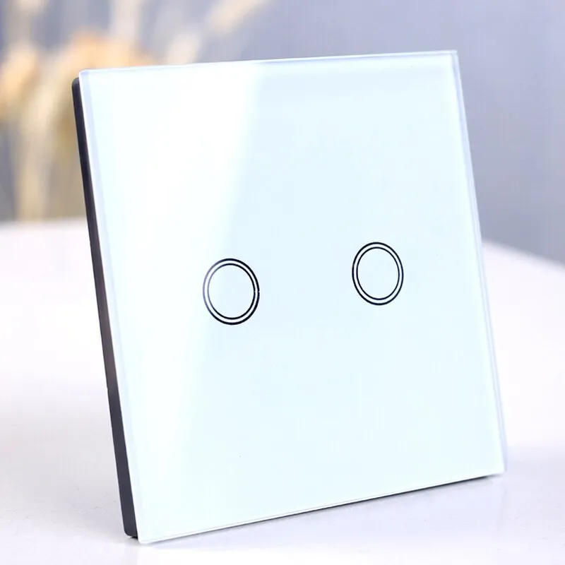 Wireless Wall Light switch touch EU Standard Smart light Switch, 130-240V 1234 Gang Glass Panel Remote Control Touch wall Switch