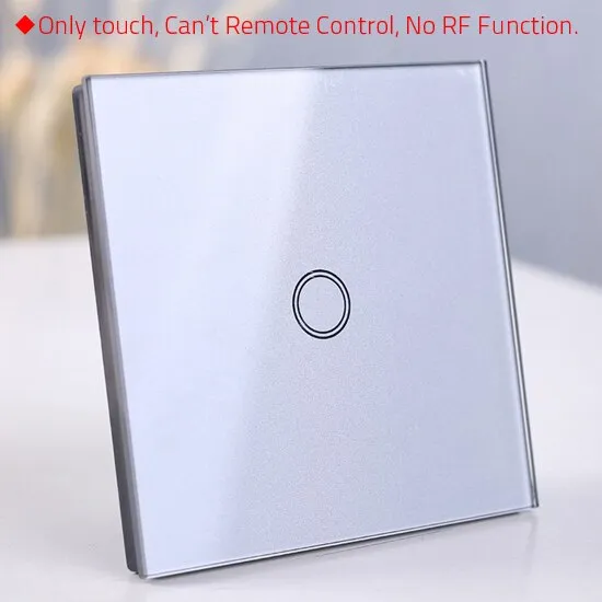 Wireless Wall Light switch touch EU Standard Smart light Switch, 130-240V 1234 Gang Glass Panel Remote Control Touch wall Switch