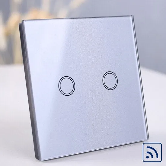 Wireless Wall Light switch touch EU Standard Smart light Switch, 130-240V 1234 Gang Glass Panel Remote Control Touch wall Switch