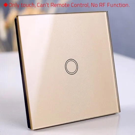 Wireless Wall Light switch touch EU Standard Smart light Switch, 130-240V 1234 Gang Glass Panel Remote Control Touch wall Switch