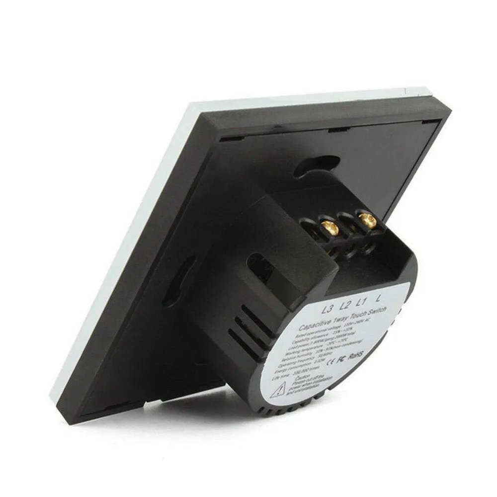 Wireless Wall Light switch touch EU Standard Smart light Switch, 130-240V 1234 Gang Glass Panel Remote Control Touch wall Switch