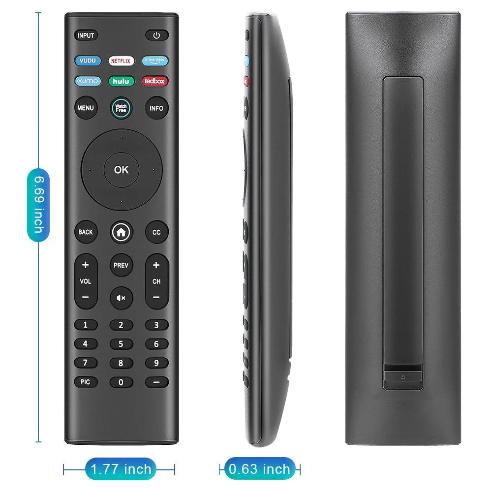 Xtrasaver XRT140 Watchfree Smart TV Remote Works with All VIZIO Smart TVs with Vudu/Netflix/Prime/Xumo/Hulu/RedBox