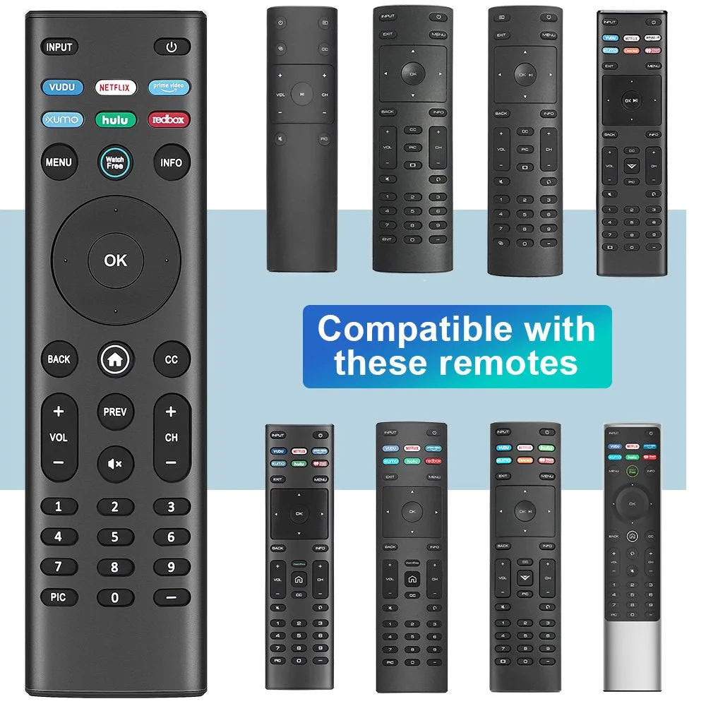 Xtrasaver XRT140 Watchfree Smart TV Remote Works with All VIZIO Smart TVs with Vudu/Netflix/Prime/Xumo/Hulu/RedBox