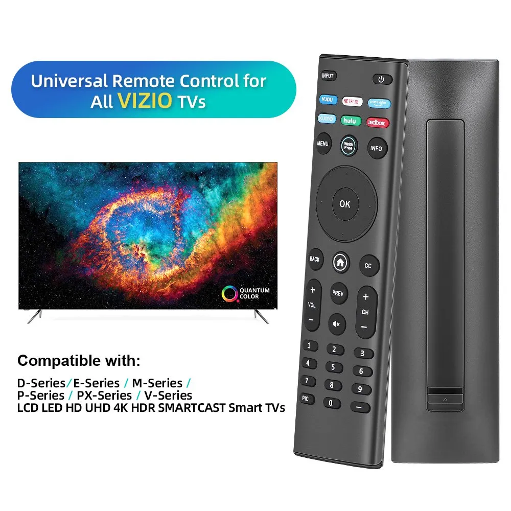 Xtrasaver XRT140 Watchfree Smart TV Remote Works with All VIZIO Smart TVs with Vudu/Netflix/Prime/Xumo/Hulu/RedBox