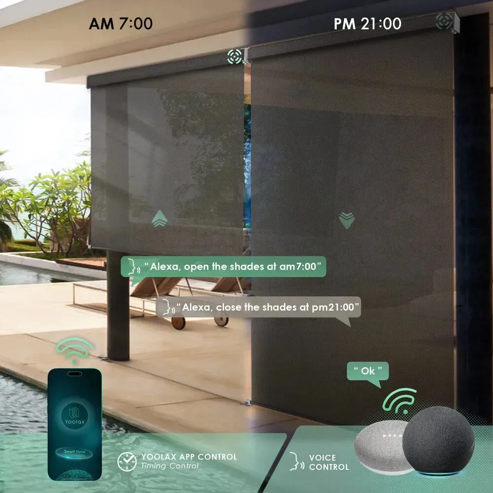 Yoolax Motorized Exterior Patio Sun Shades
